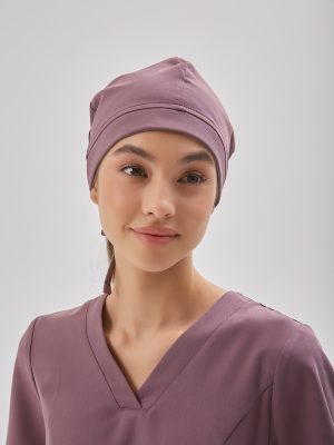 медицинская шапочка винного цвета