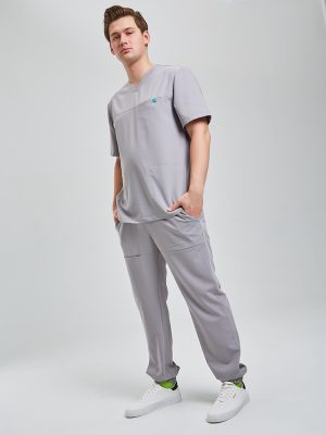 мужской медицинский костюм стрейч MILWHITE